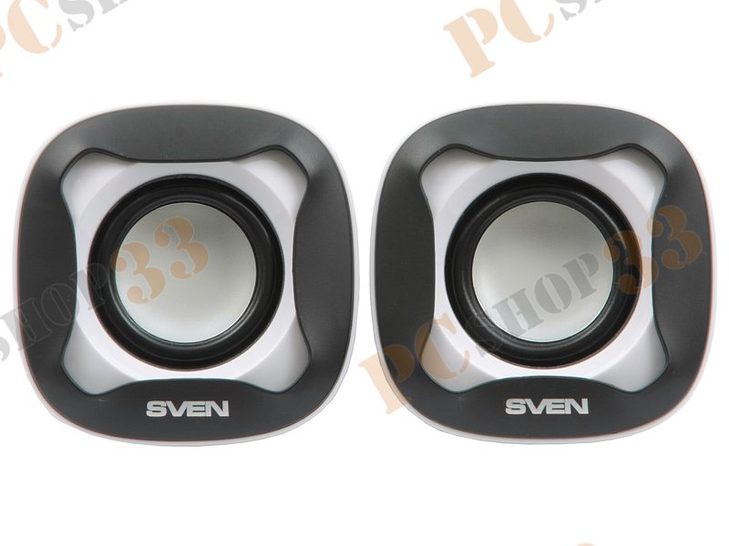 Акустическая система стерео Sven 170 2x2.5Вт, портативная, черно-белый