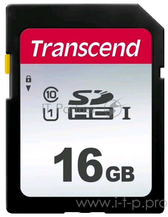 Карта памяти SecureDigital 16Gb Transcend TS16GSDC300S {SDHC Class 10, UHS-I}