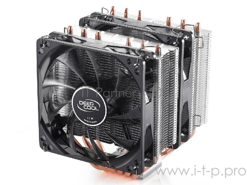 Кулер CPU DEEPCOOL NEPTWIN V2.0 (универсальный, 150W, 18-30 dB, 900-1500 rpm, 2x120мм, 4pin, медь+ алюминий, подсветка)