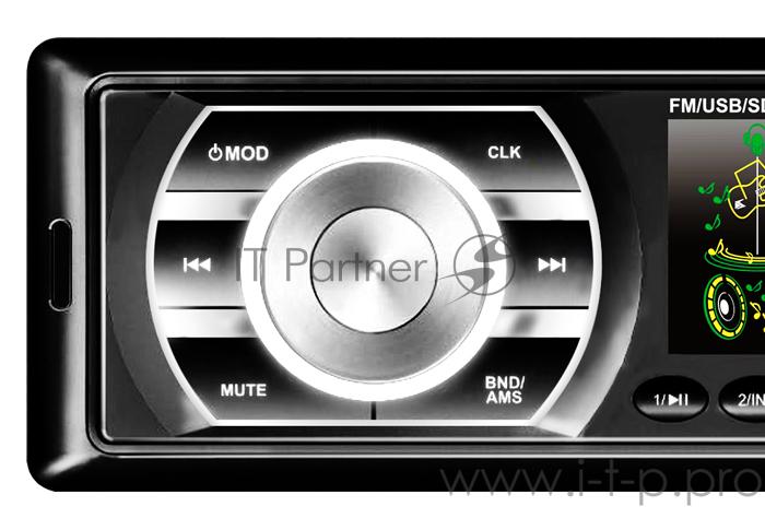 Автомагнитола Centek СТ-8110 <4х50 Вт> ПУЛЬТ, SD/MMC/USB, MP3, цветной LED, память 18 станций