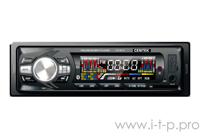 Автомагнитола Centek СТ-8111 <4х50 Вт> BLUETOOTH, SD/MMC/USB, MP3, цветной LED
