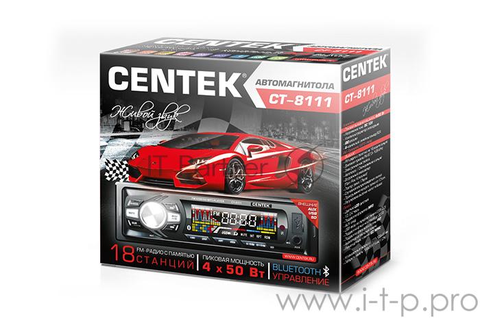 Автомагнитола Centek СТ-8111 <4х50 Вт> BLUETOOTH, SD/MMC/USB, MP3, цветной LED