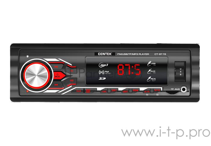 Автомагнитола Centek СТ-8115 <4х50 Вт> 7 цветов подсветки, USB/AUX/micro SD, mp3