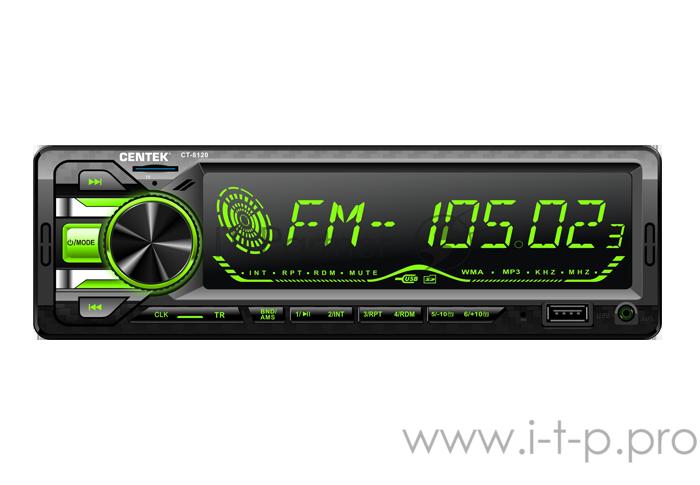 Автомагнитола Centek СТ-8120 <4х50 Вт> большой дисплей, 4-х канальный RCA, USB/AUX/SD/MMC, Mp3