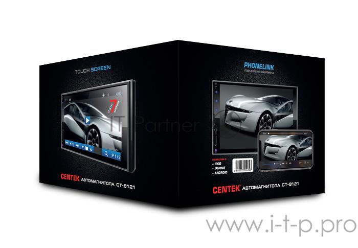 Автомагнитола Centek СТ-8121 <2 DIN> дисплей 7`, WinCE, Full touch ёмкостный, Mirror link, USB 2.0