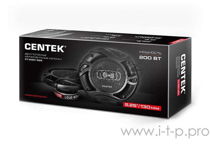 Автоколонки Centek CT-8301-525 5.25(13x13см) <200 Вт> 2 полосы, частота 95-20000 Гц