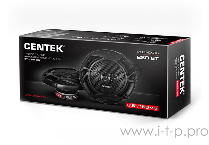 Автоколонки Centek CT-8301-65 6.5(16.5x16.5см) <280 Вт> 3 полосы, частота 75-20000 Гц