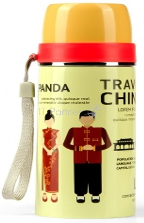 Термос BAROUGE TRAVEL CHINA А-1 бежевый 350 мл, нержавеющая сталь