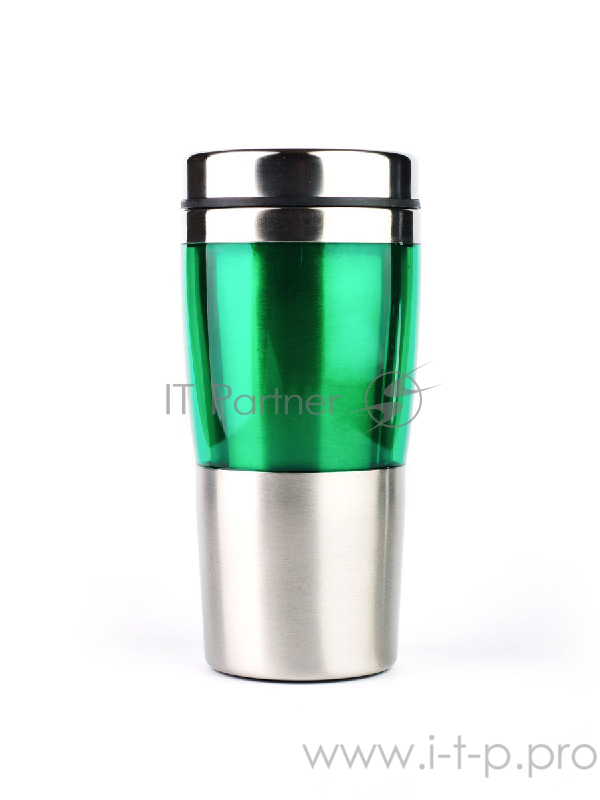 Автостакан термо BAROUGE BT-054 металл пластик ЗЕЛЕНЫЙ 450мл