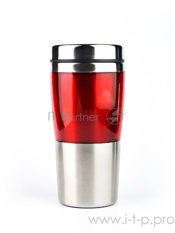 Автостакан термо BAROUGE BT-054 металл пластик КРАСНЫЙ 450мл