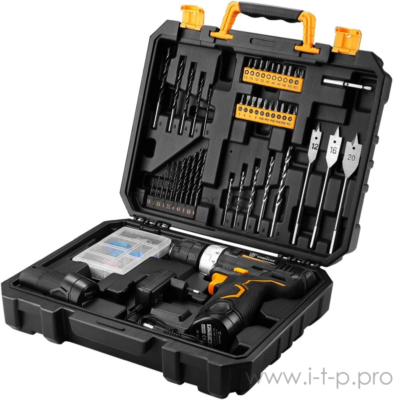 Дрель-шуруповерт Deko GCD12DU3 Set5 аккум. патрон:быстрозажимной (кейс в комплекте)