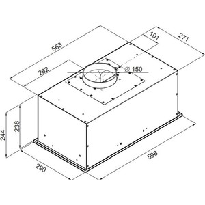 Вытяжка встраиваемая Maunfeld Crosby Power 60 черный управление: кнопочное (1 мотор)