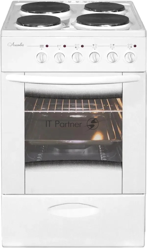 Плита Электрическая Лысьва ЭП 411 МС белая, б/крышки эл/пл