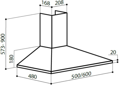 Купольная кухонная вытяжка Lex Basic 500 черный
