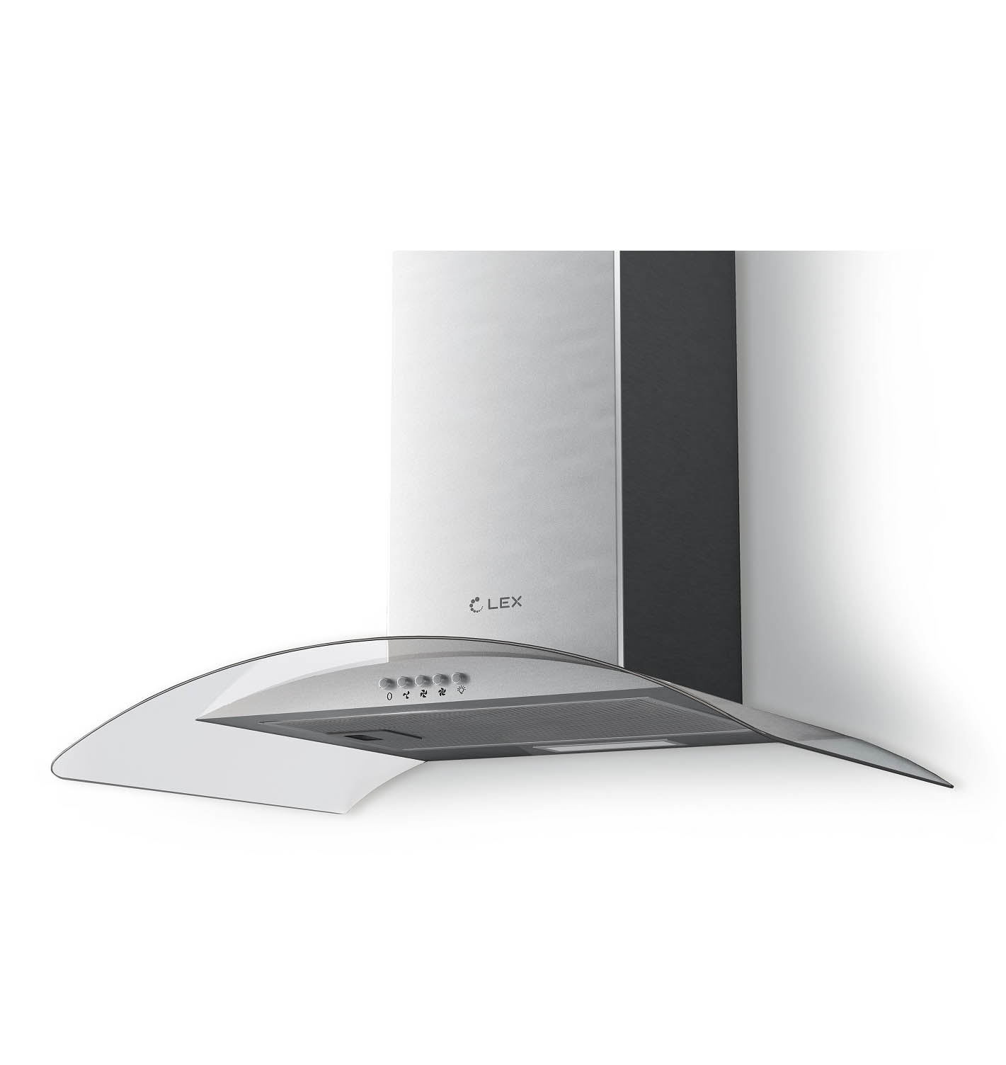 Вытяжка каминная Lex PARIS N 600 нержавеющая сталь/стекло прозрачное
