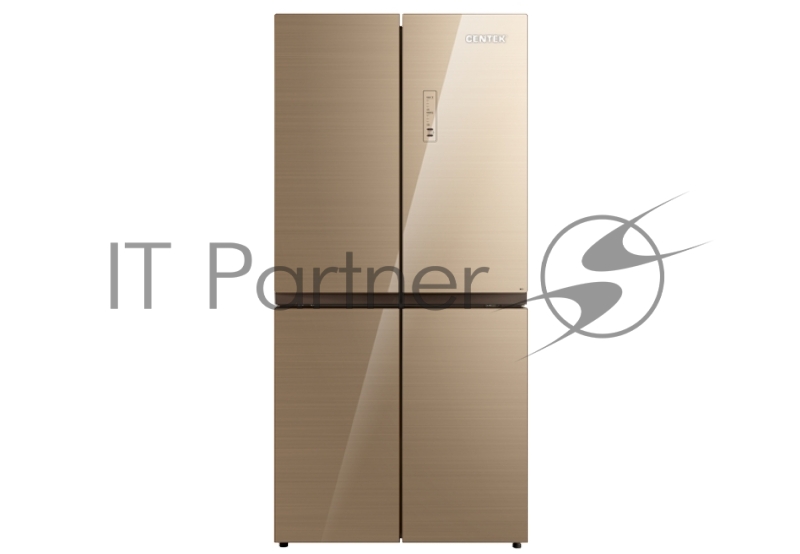 Холодильник Centek CT-1756 Beige Glass Total NF <456л (153л/303л)> 65,5х83,3х177,5см, Стекло, 4 дв