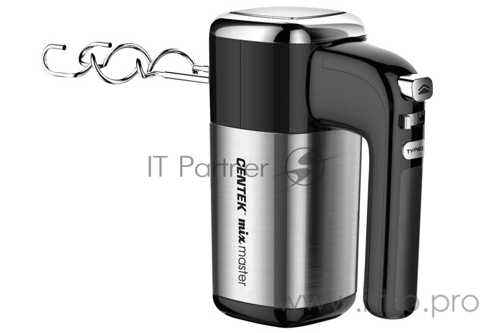 Миксер Centek CT-1120 (черн/сталь) 1200Вт, 5 скоростей+турбо, взбивание/замешивание