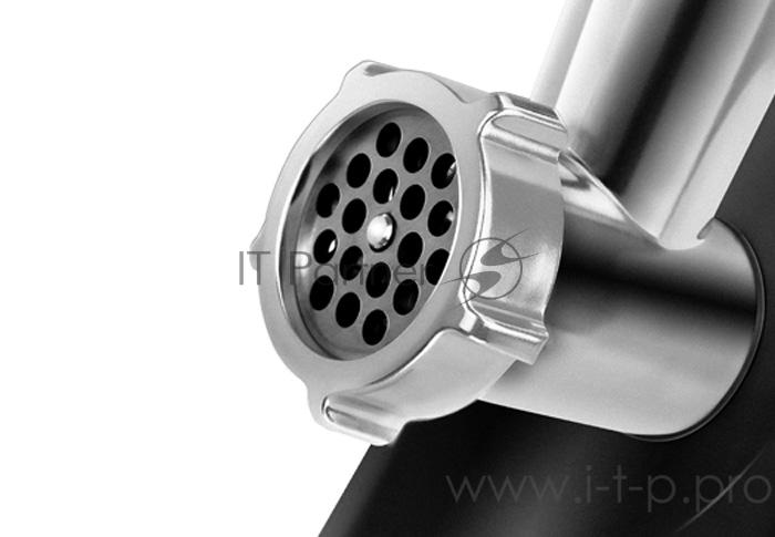 Мясорубка Centek CT-1621 Black <1600 Bт> 1.5кг/мин, стальной коннектор, 2 диска, 2 насадки