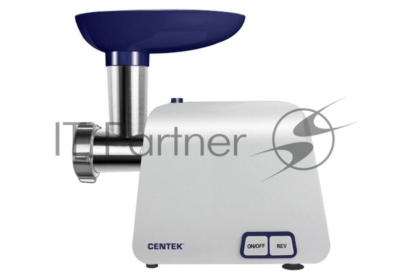 Мясорубка Centek CT-1621 White <1600 Bт> 1.5кг/мин, стальной коннектор, 2 диска, 2 насадки