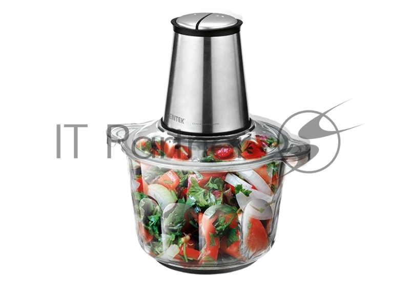 Чоппер Centek CT-1395 Сталь <600Вт> 2 скорости, стеклянная чаша 2,0л, разборные ножи, 4 лезвия
