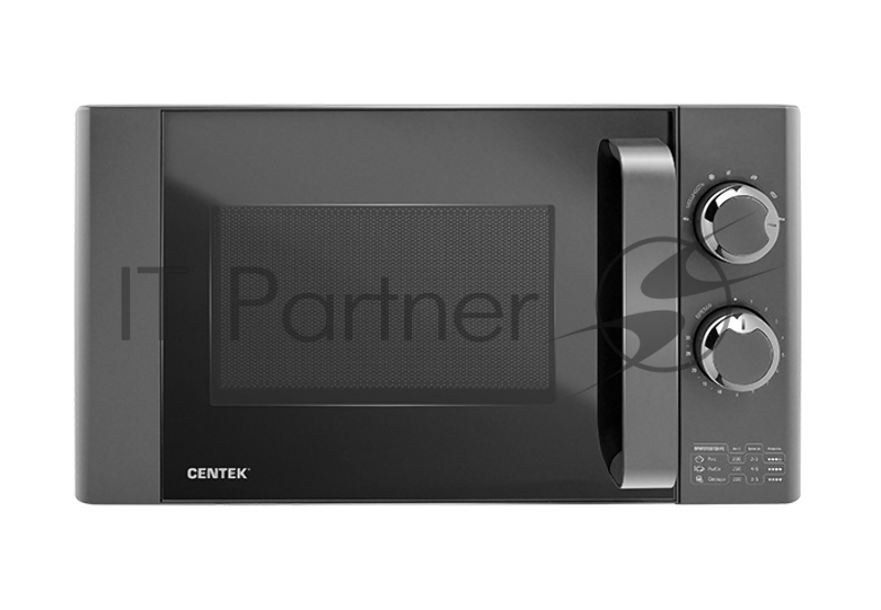 СВЧ Centek CT-1573 Gray (серый спрей) 700W, 20л Flat Tray <без поворотного стола> 6 режимов