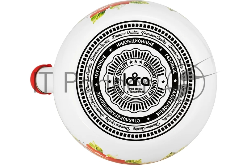 LR00-20 чайник LARA (эмаль) RED 2.5л, индукционное дно, свисток, автоподъем крышки