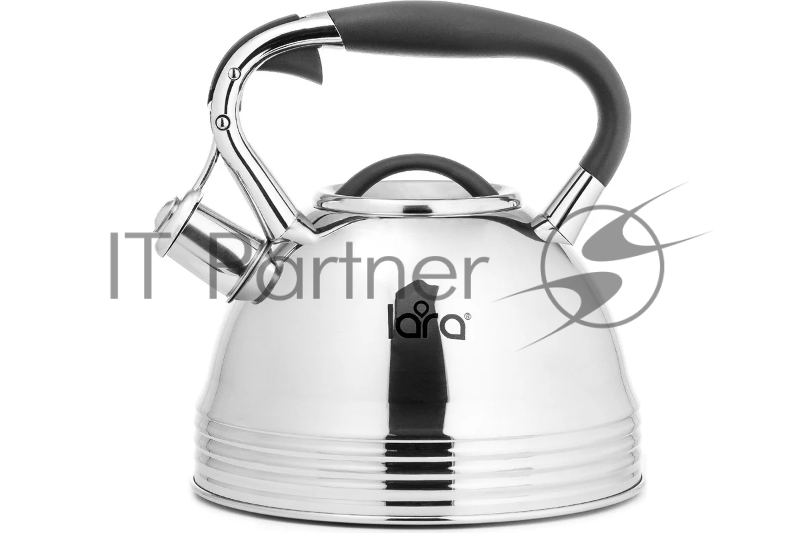 LR00-67 Чайник LARA (зеркальный) 3.0 л, индукционное капсулированное дно, свисток с кноп. механизмом