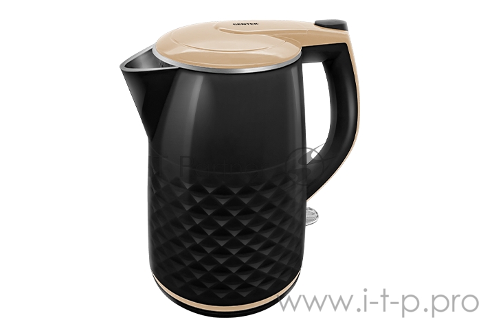 Чайник Centek CT-0025 (Black) металл 1.8л, 1800W, двойные стенки, кнопка вкл. на ручке