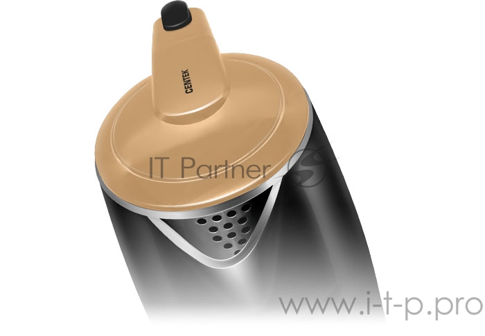 Чайник Centek CT-0025 (Black) металл 1.8л, 1800W, двойные стенки, кнопка вкл. на ручке