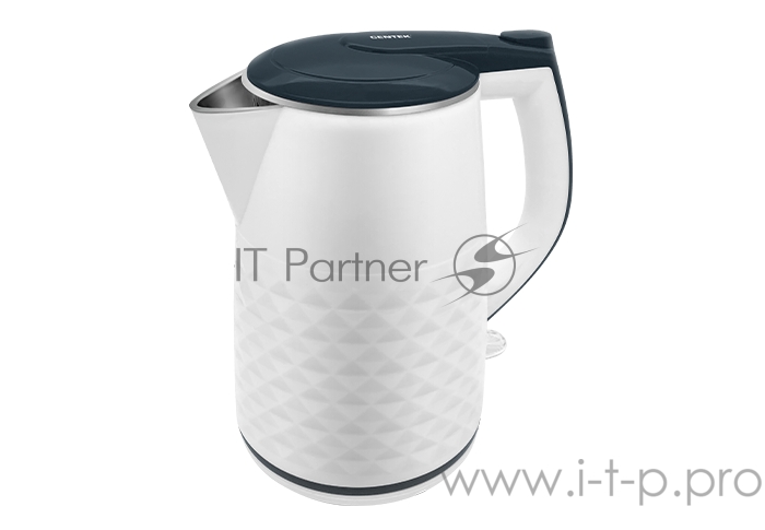 Чайник Centek CT-0025 (White) металл 1.8л, 1800W, двойные стенки, кнопка вкл. на ручке