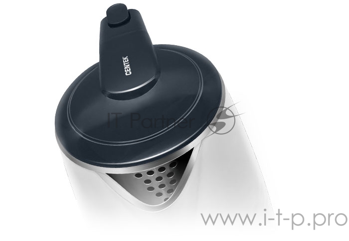Чайник Centek CT-0025 (White) металл 1.8л, 1800W, двойные стенки, кнопка вкл. на ручке