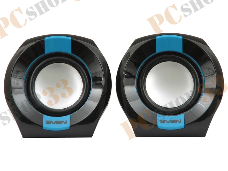 Акустическая система стерео Sven 150 2x2.5Вт, портативная, черно-синий