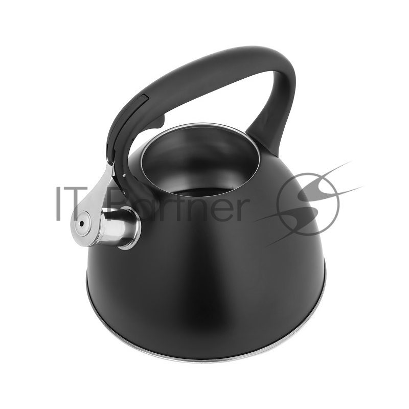 Чайник LARA LR00-74 (Черный матовый) 3.0л индукц. капс. дно, свисток с кноп. механизмом