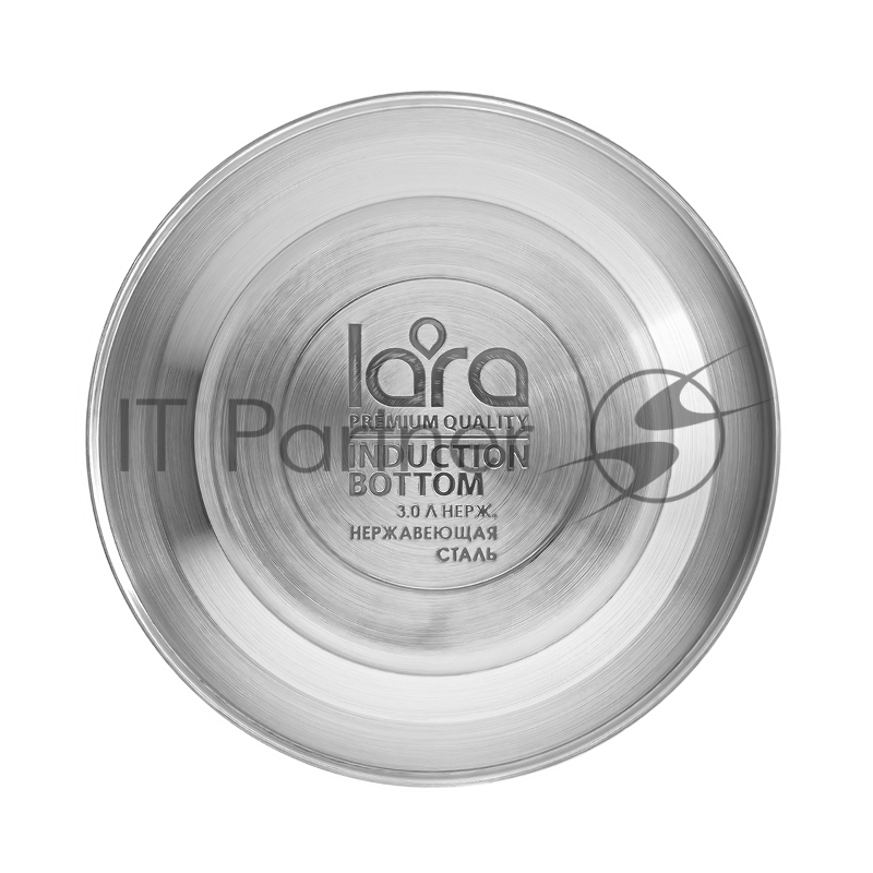 Чайник LARA LR00-74 (Черный матовый) 3.0л индукц. капс. дно, свисток с кноп. механизмом