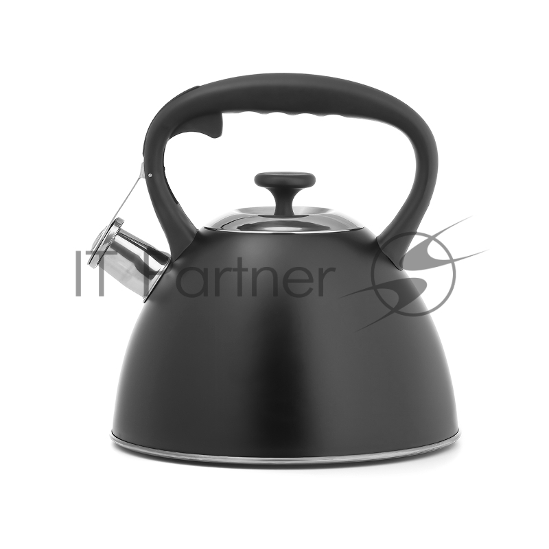 Чайник LARA LR00-74 (Черный матовый) 3.0л индукц. капс. дно, свисток с кноп. механизмом