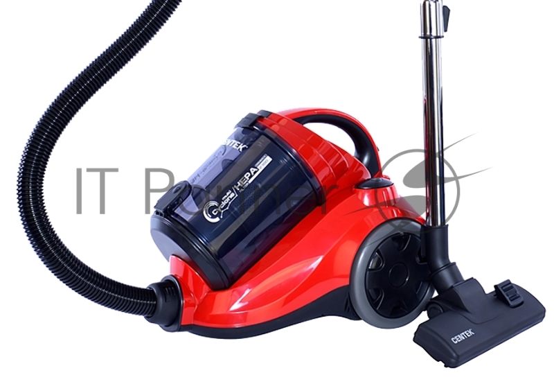 CENTEK СТ-2530 красный/черный Пылесос Centek CT-2530 (красн/черн) мультициклон 2300/400Вт, стакан 2 л , телескоп металл. трубка