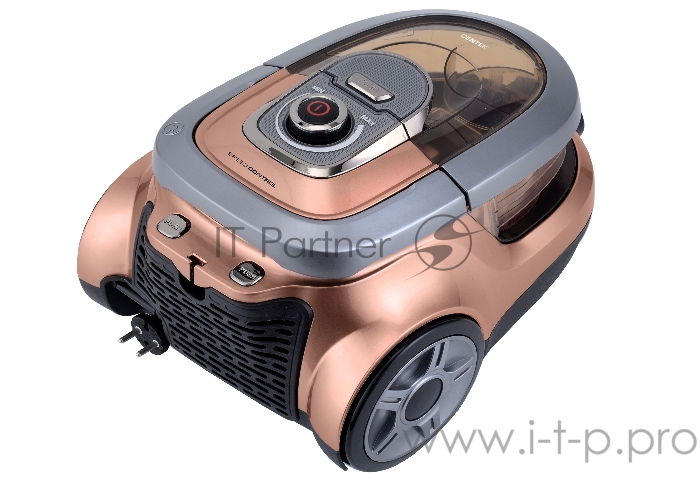 Пылесос Centek CT-2537 (бронз/сер) циклон 2200/450Вт, 2 HEPA фильтра, регулятор мощности