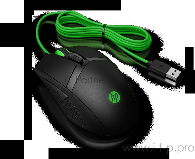 Мышь HP 300 PAV Gaming GRNCable Mouse