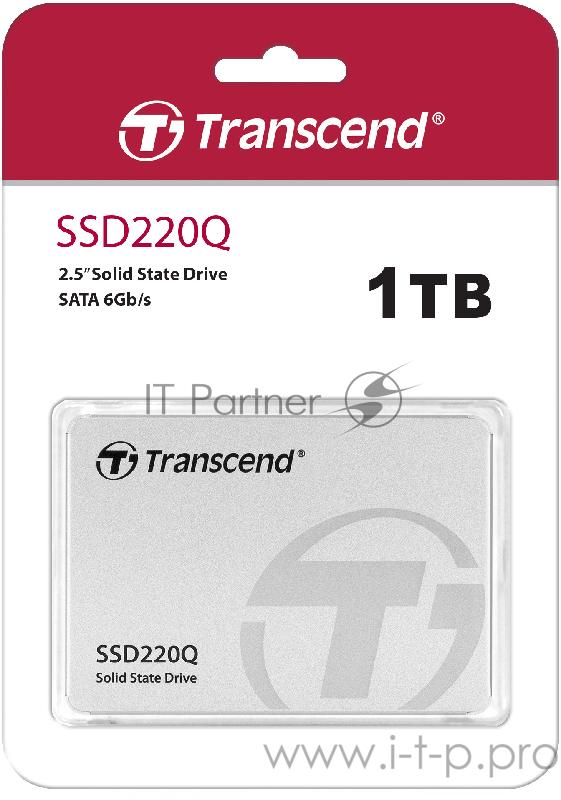 Твердотельный накопитель Transcend SSD220Q SSD 1TB, QLC, 2,5, SATAIII, R550/W500, TBW 200