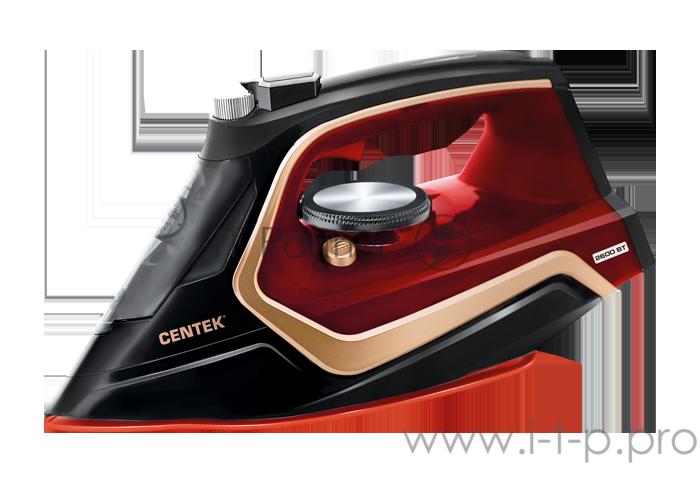 Утюг Centek CT-2313 RED 2600Вт керамическая подошва, 350мл, паровой удар, самоочистка, капля-стоп