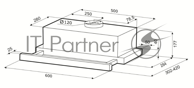 Вытяжка Krona Kamilla 600 GLASS WH