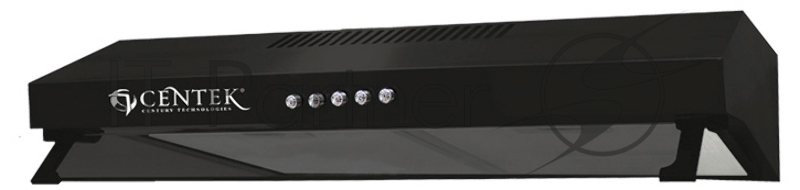 Вытяжка Centek CT-1800-50 BLACK (черн) ширина 50 см, 350 м3/час, 200 Вт, 3 скорости, диаметр 120мм