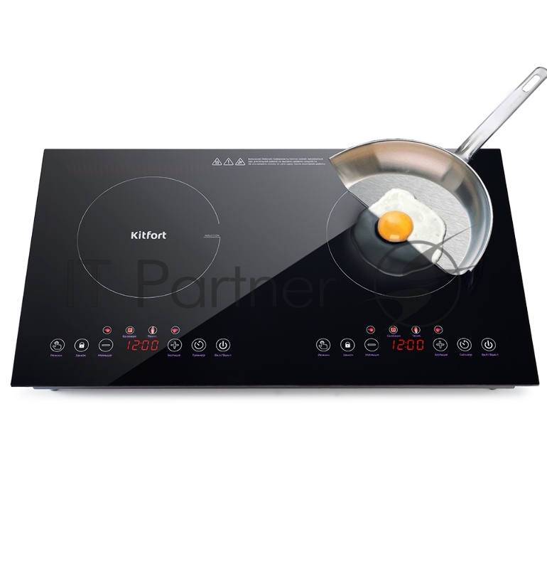 Плита Электрическая Kitfort КТ-124 черный (настольная)