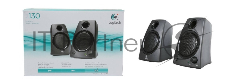 Акустическая система стерео Logitech Z130 2x2.5Вт, черный