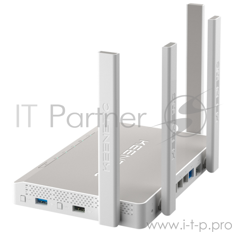 Сетевое оборудование Keenetic Ultra (KN-1810) двухдиапазонный гигабитный интернет-центр с Wi-Fi стандарта AC2600 Wave 2 MU-MIMO, усилителями приема и передачи, двухъядерным процессором, портами SFP, USB 3.0 и 2.0.