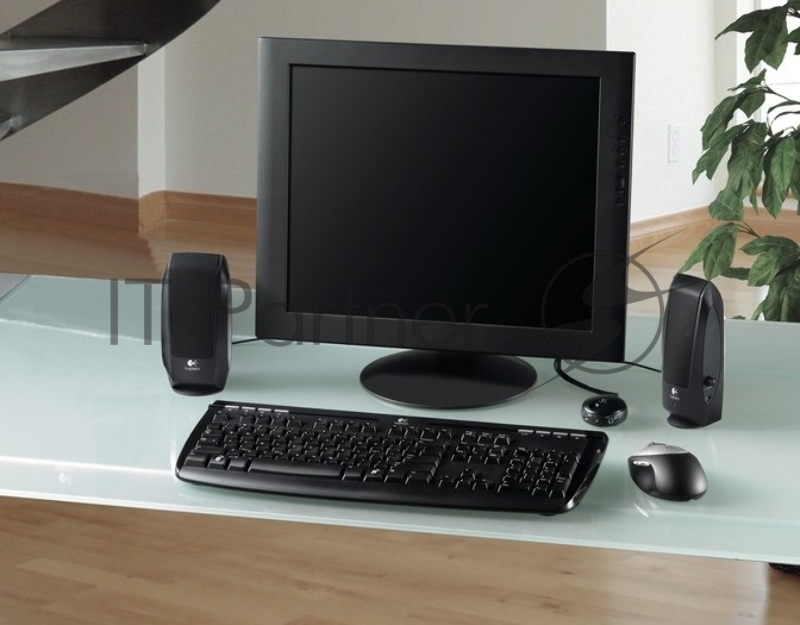 Акустическая система стерео Logitech S-120 2x1.15Вт, портативная, черный