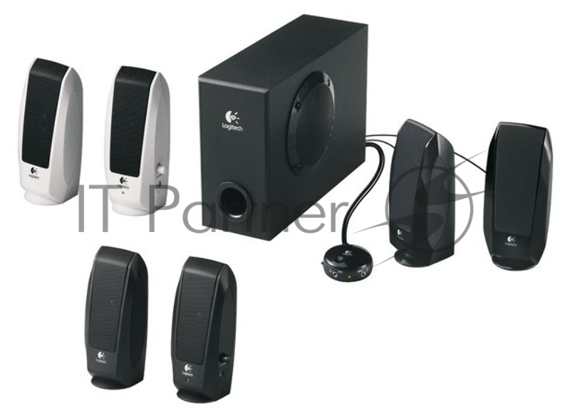 Акустическая система стерео Logitech S-120 2x1.15Вт, портативная, черный