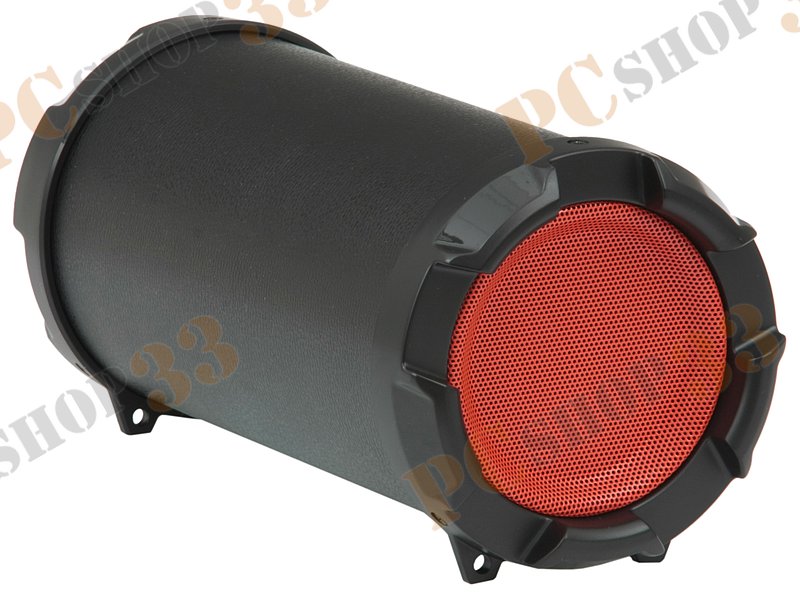 Акустическая система 2.1 Ginzzu GM-987B, сабвуфер 5Вт, сателлиты 2x2.5Вт, портативная, с MP3 плеером, с FM радио, черно-красный (Bluetooth)