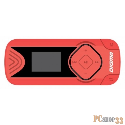 Плеер 487377 Плеер Flash Digma R3 8Gb красный/0.8