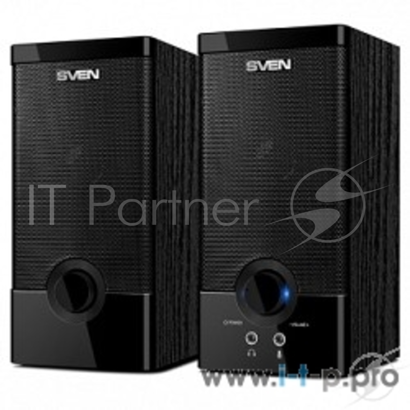 Колонки SVEN SPS-603 черный {USB-порт ПК, ноутбука или адаптер 5V DC}
